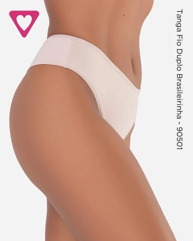 Tanga Brasileirinha fio duplo nude, fotos da peça, foto 2 de 3