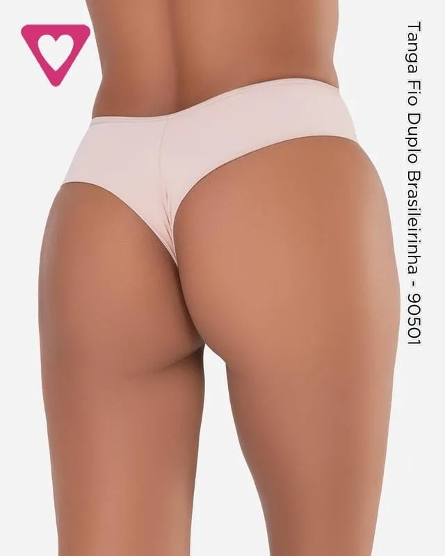 Tanga Brasileirinha fio duplo nude, fotos da peça, foto 3 de 3